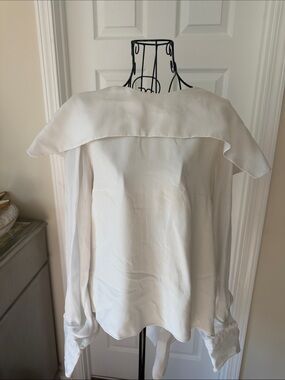 Women's Off-Shoulder Cream Blouse with Flounce